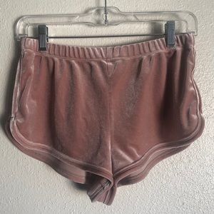 Forever 21 Cheeky Peach Velvet Shorts